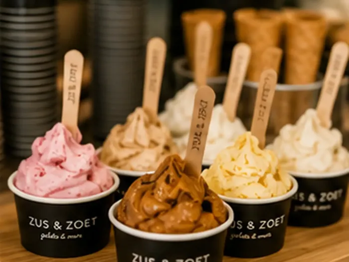 Andere bedrijfsevents met gelato, wafels en dessertcorner